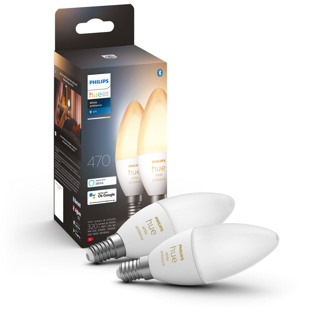 Philips hue White Ambiance E14 Kron 470 lm 2-pack