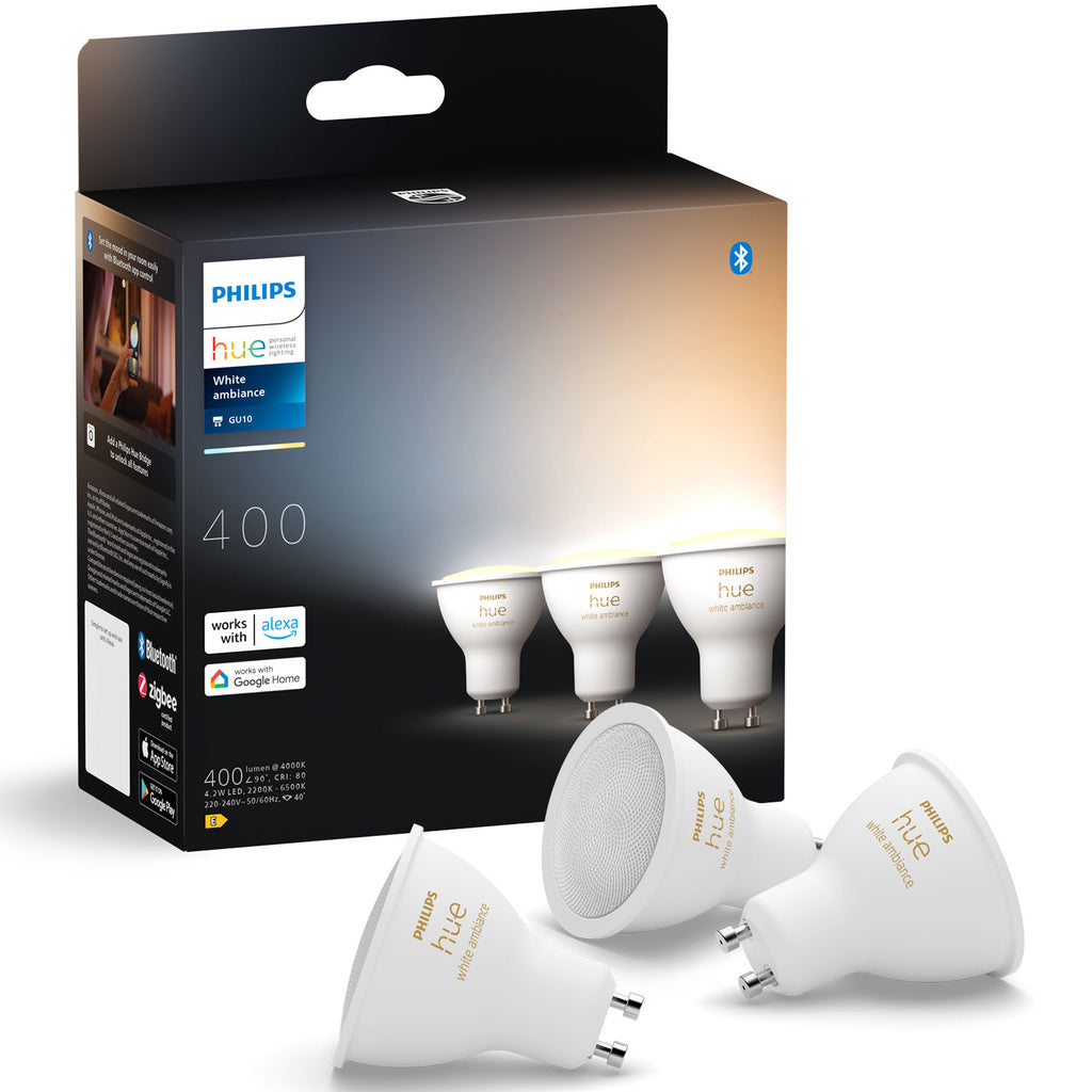 Philips hue White Ambiance GU10 400lm 3-pack